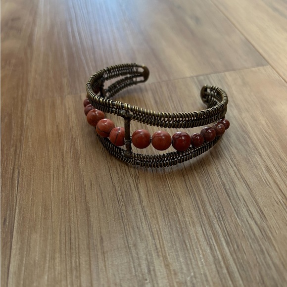 Evening embers red jasper cuff - Picture 5 of 5